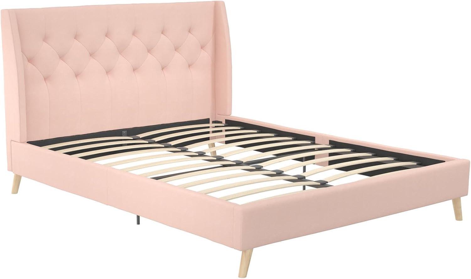 Her Majesty Wingback Upholstered Bed - Novogratz