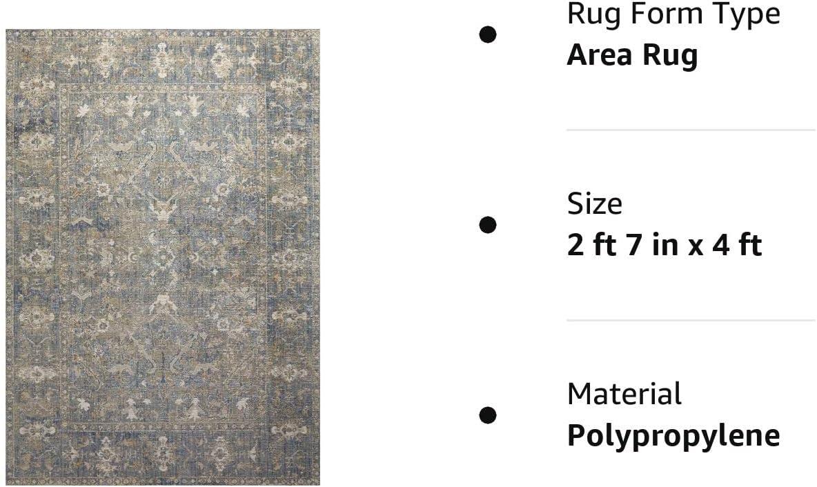 Lagoon Bliss Rectangular Easy-Care Synthetic Rug 2'7" x 4'