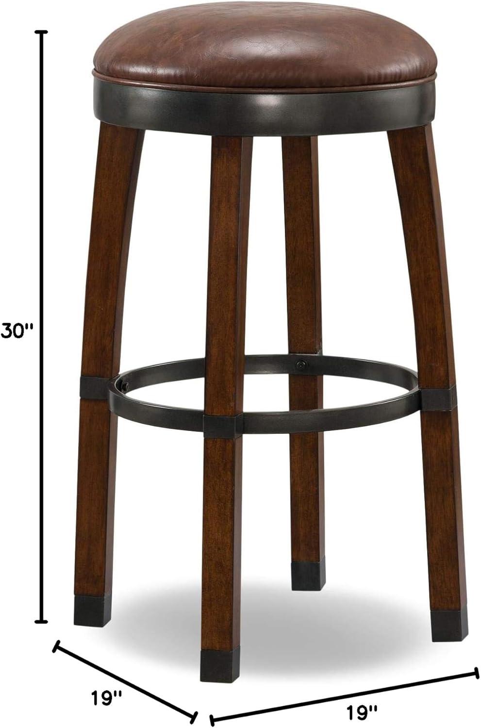 Leick Furniture Favorite Finds 30" Wood Bar Stool in Sienna/Brown (Set of 2)