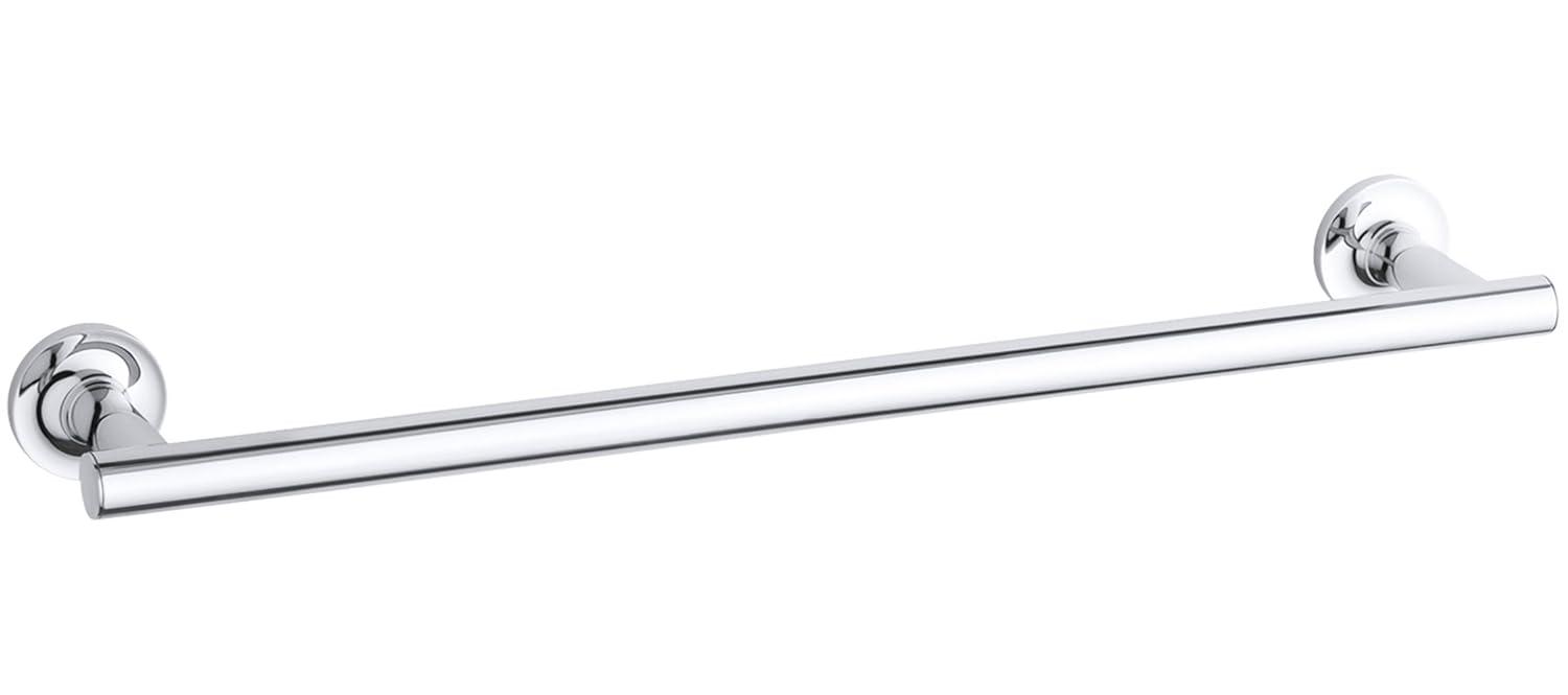 Purist® 24" Wall Mounted Round Towel Bar, Metal Wall-Mounted Towel Holder