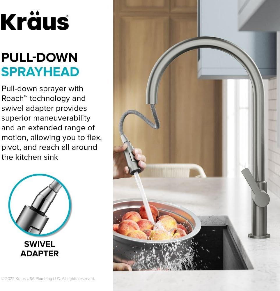 Oletto Pull Down Single Handle Kitchen Faucet