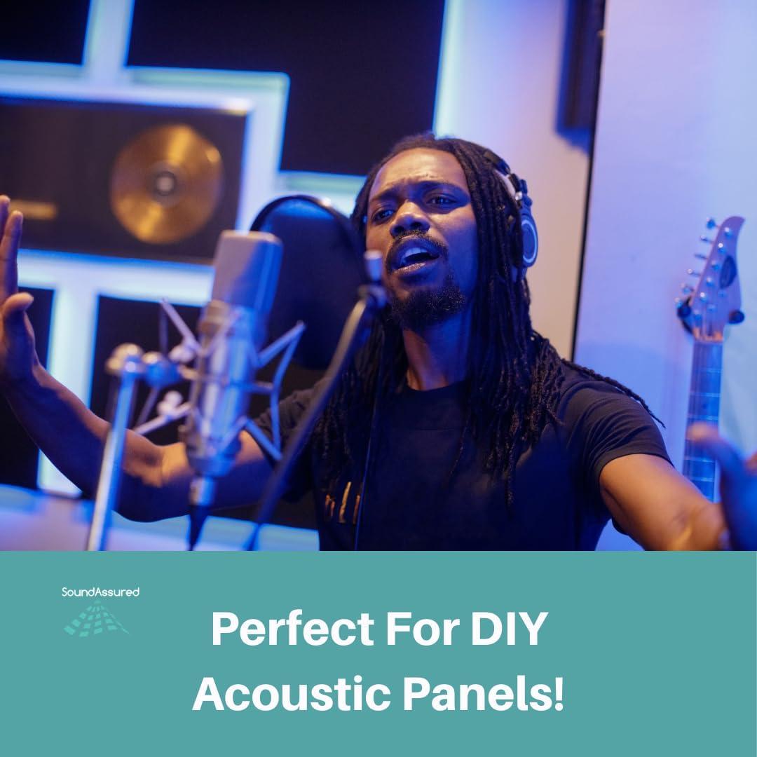 SoundAssured Acoustical Fabric - Acoustically Transparent Fabric for Making Acoustic Panels - DIY Sound Panel Acoustic Fabric (Dark Grey)