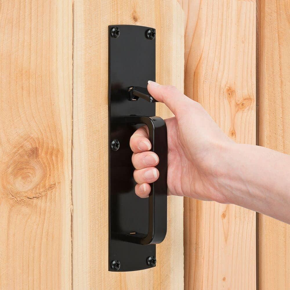 Black Steel Universal Handing Gate Thumb Latch