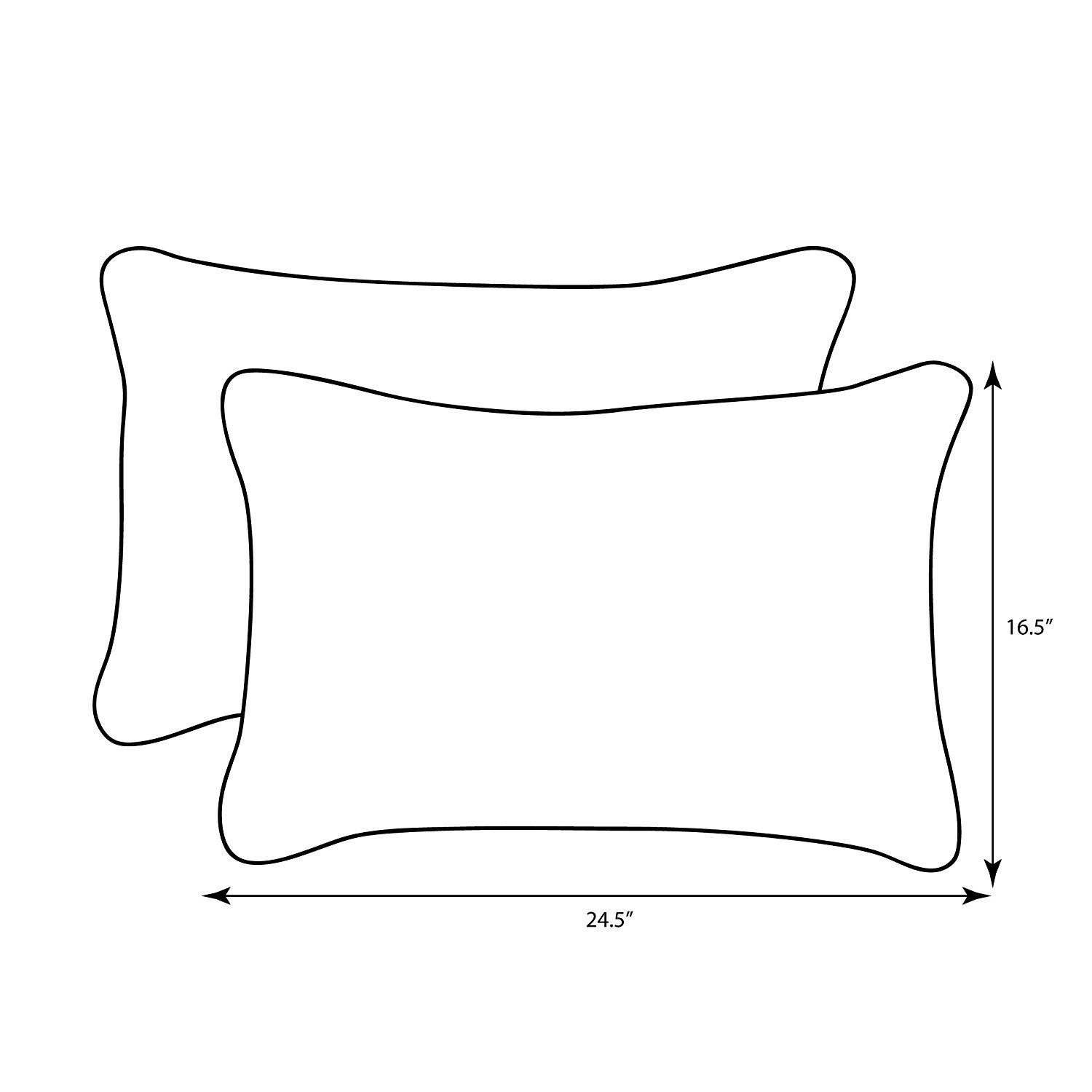 Pillow Perfect Clemens Noir Floral Indoor/Outdoor Reversible Throw Pillow (Set of 2)