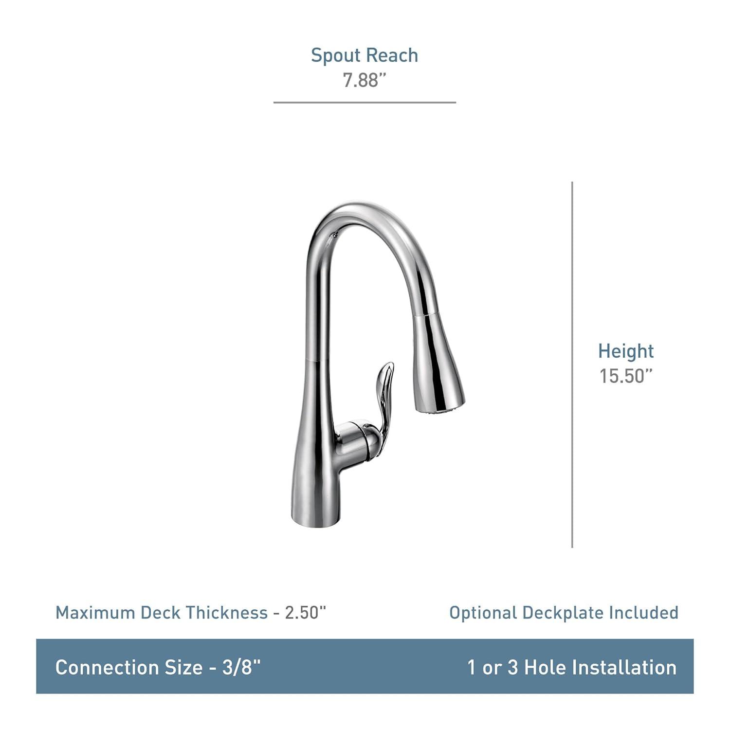 Moen Moen Arbor One Handle High Arc Pulldown Bar Faucet with Reflex Technology 5995ORB