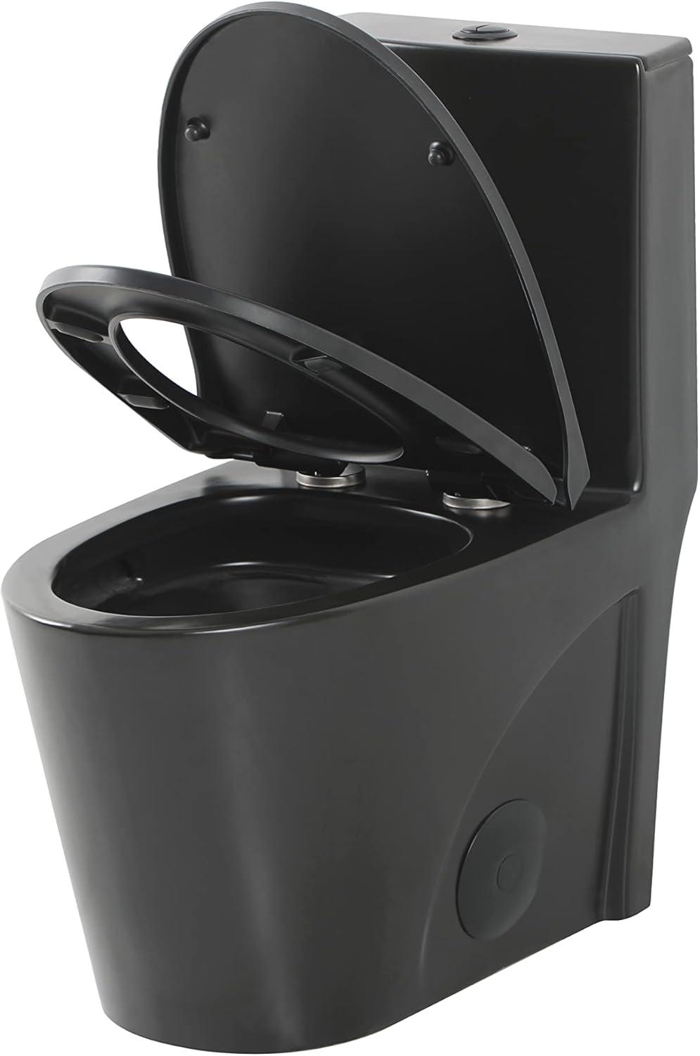 Dual-Flush Elongated One-Piece Toilet with High Efficiency Flush