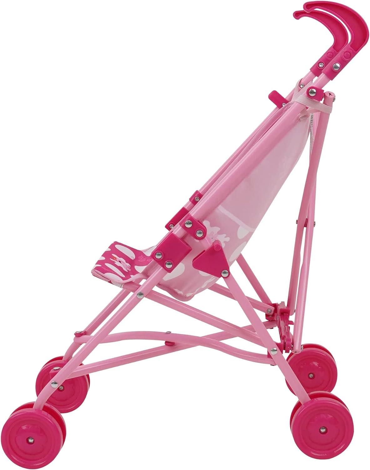 Peppa Pig: Doll Umbrella Stroller in Pink & White Dots
