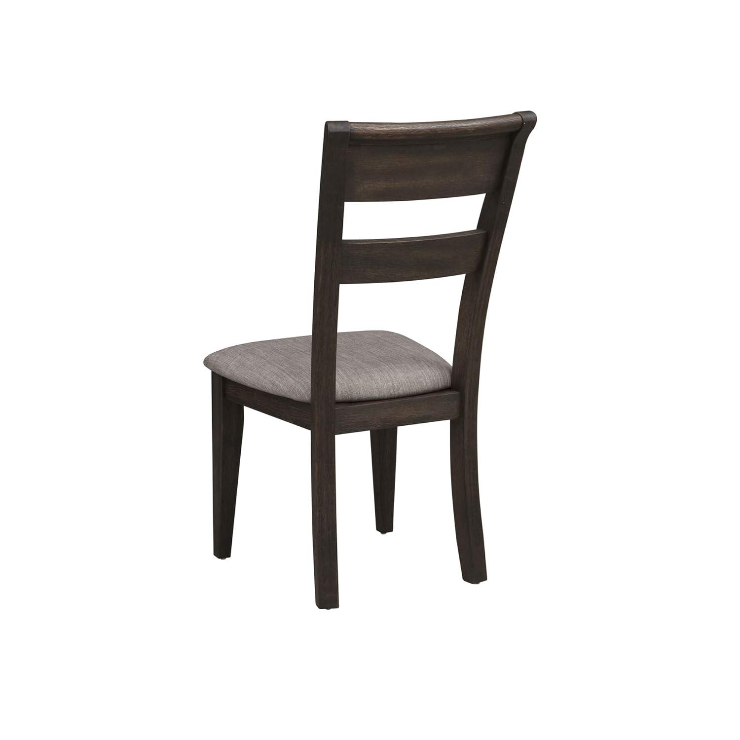 Silla Lateral con Respaldo Salpicado Marrón Oscuro de Puente Doble (RTA), Juego de 2