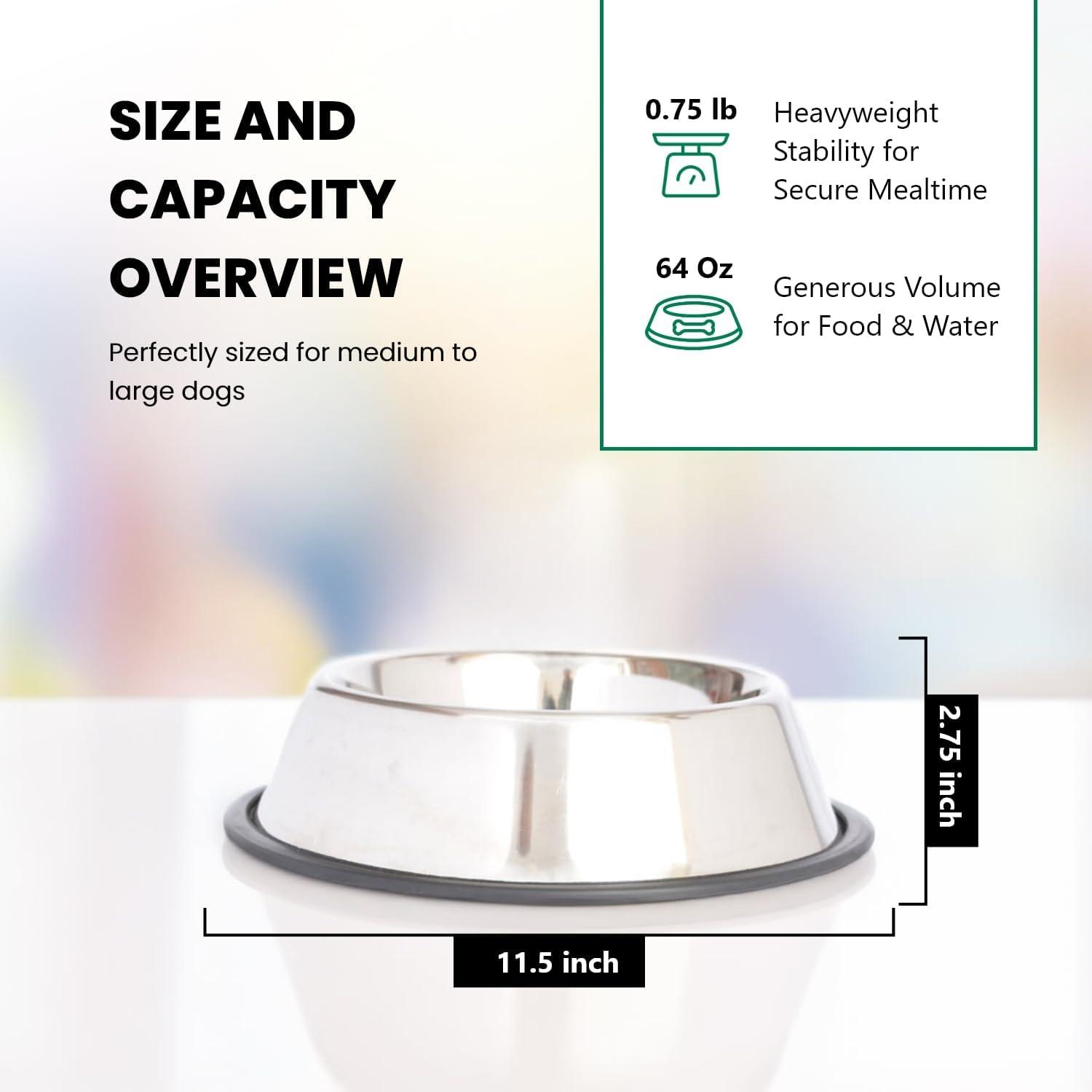 2 Cups Anti-Skid Pet Bowl