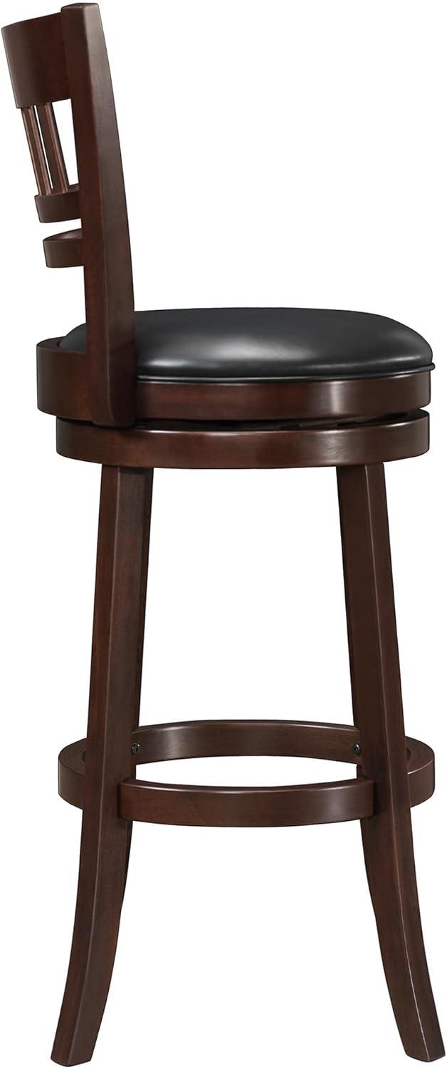 Shapel Faux Leather Swivel Bar Stool in Dark Cherry - Lexicon