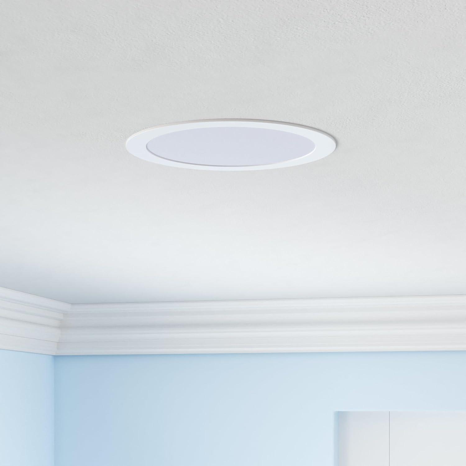 Halo 6" White Aluminum LED Recessed Light Kit, 6-Pack