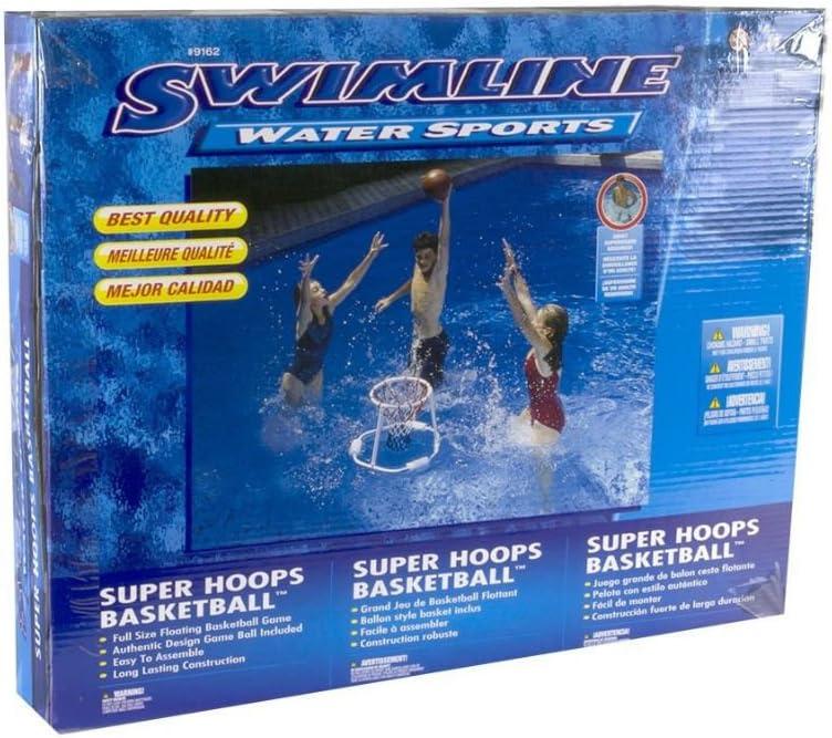 SWIMLINE Pool Basketball Hoop Floating Or Poolside Game With Real Feel Net & Float Foam For Kids & Adults Swimming Splash Hoops With Water Basketball Pools Toy Outdoor Summer Super Hoops 9162