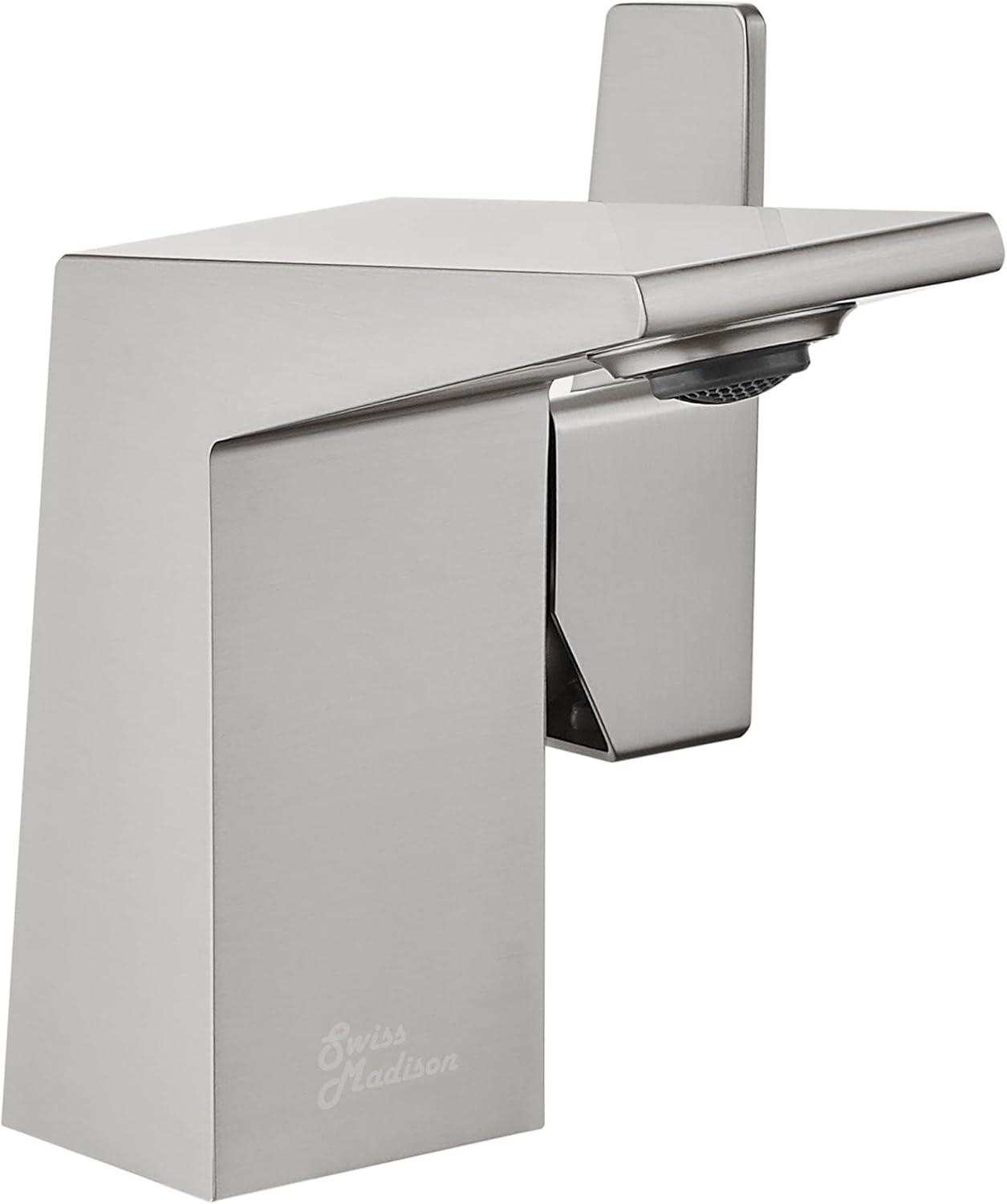 Carre Single Hole, Single-Handle, Bathroom Faucet in Brushed Nickel