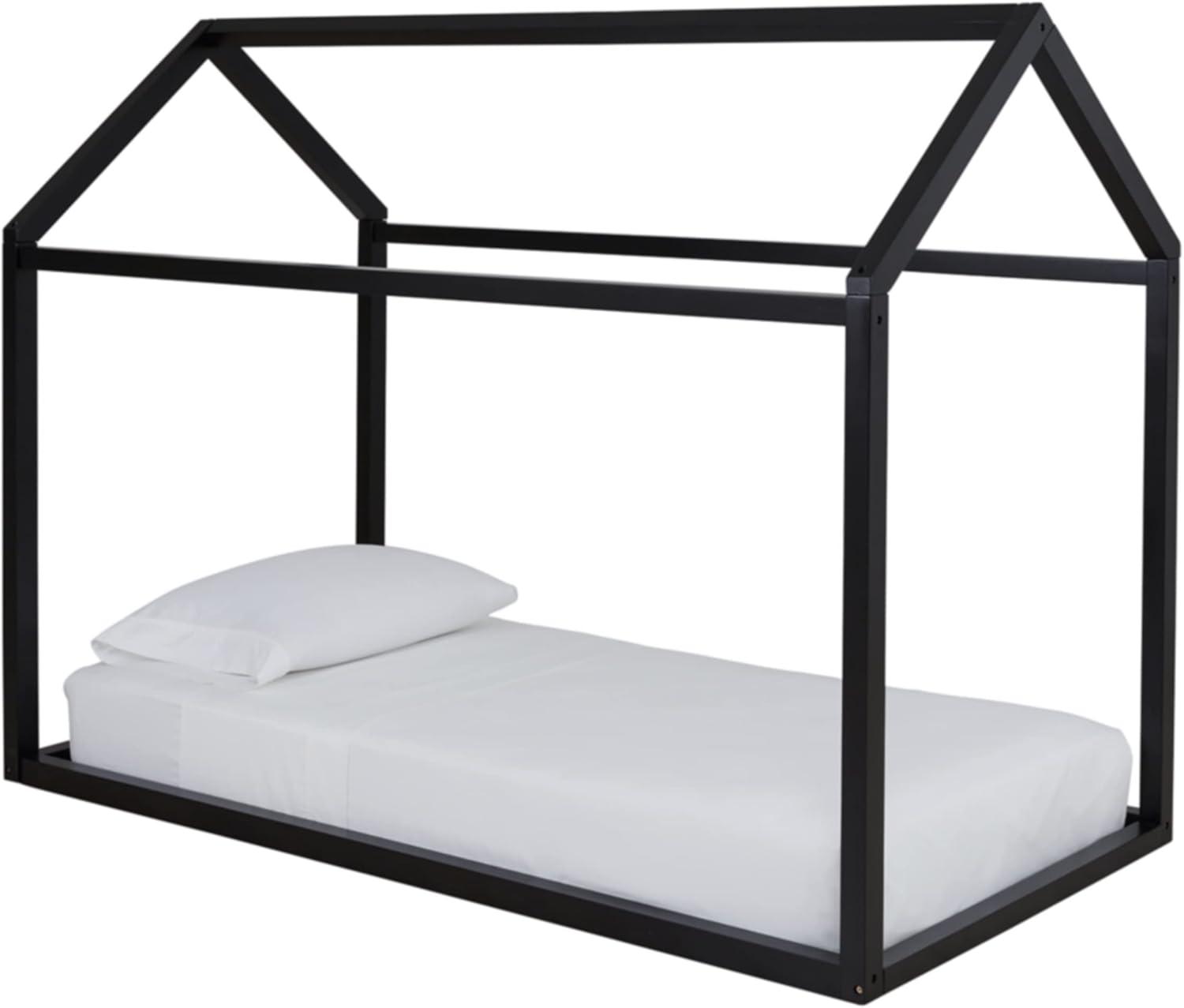 Signature Design by Ashley Contemporary Flannibrook Twin House Bed Frame  Black