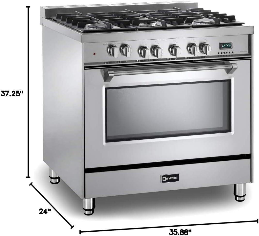 VERONA VPFSGE365SS professional gas range