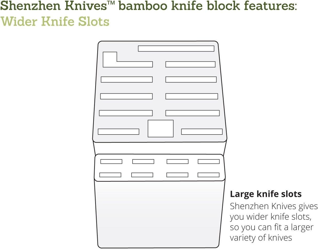 Large Bamboo 20-Slot Universal Knife Block Holder