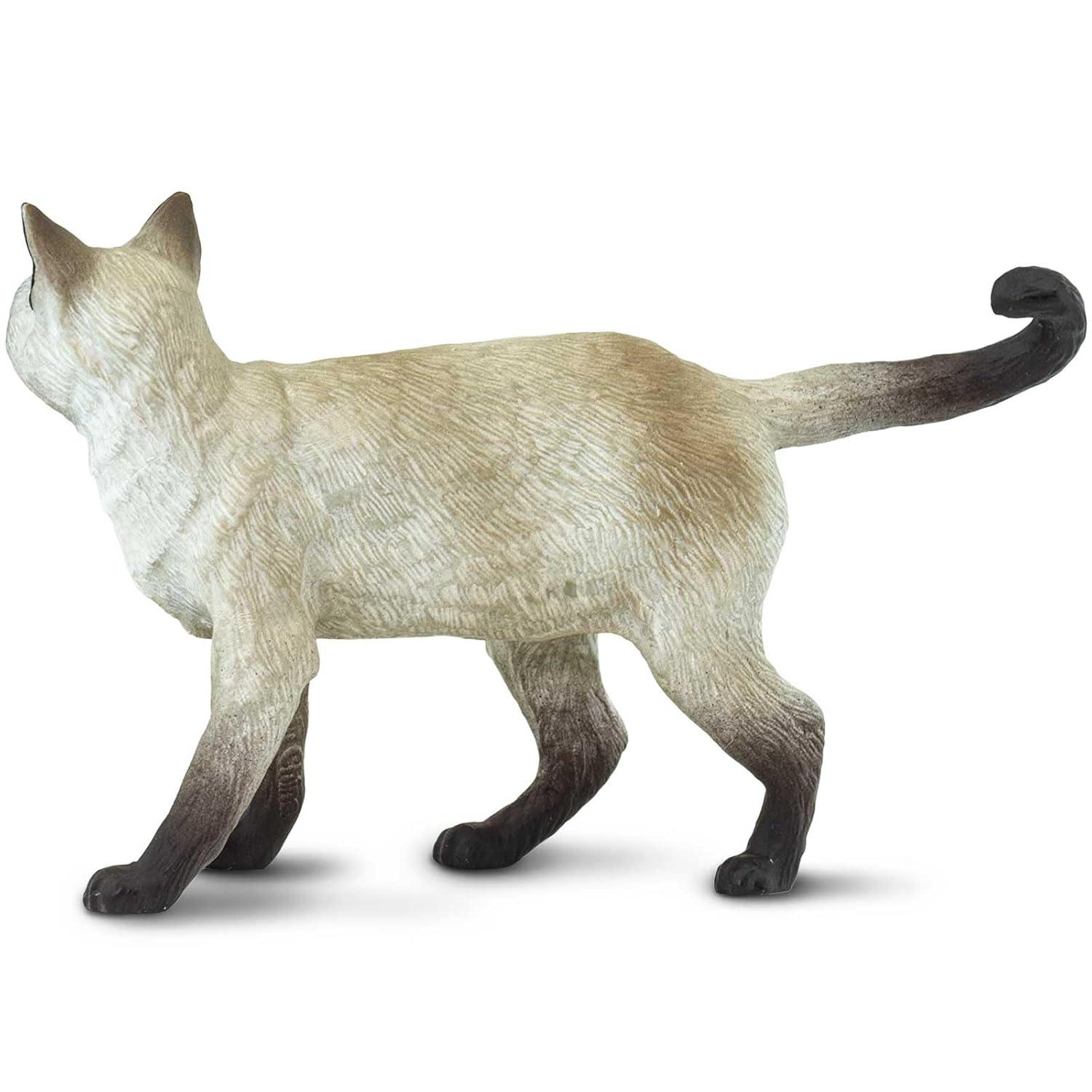 Hand-Painted Cream and Brown Siamese Cat Figurine