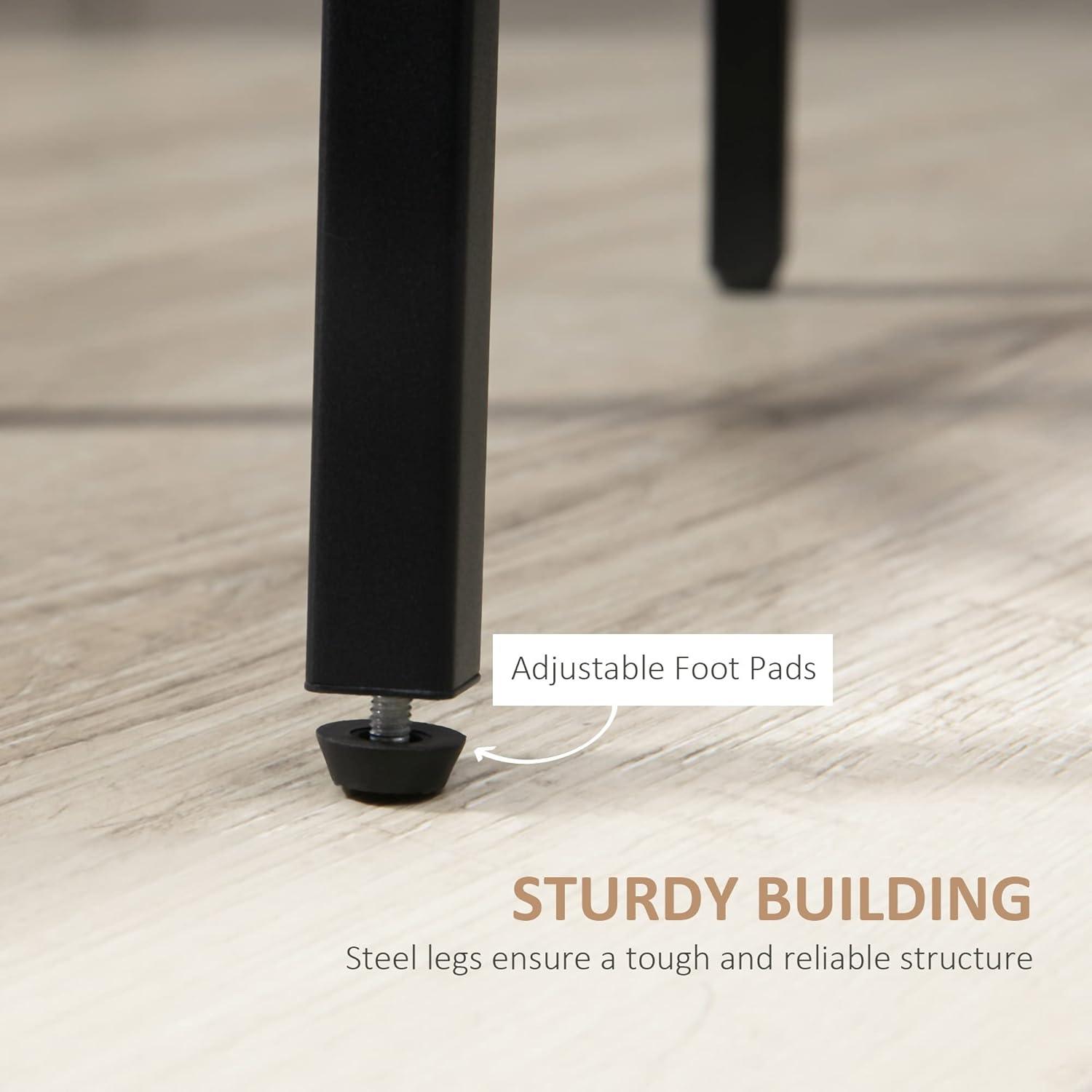 5-Piece Bar Table and Chairs Set, Space Saving Dining Table with 4 Stools