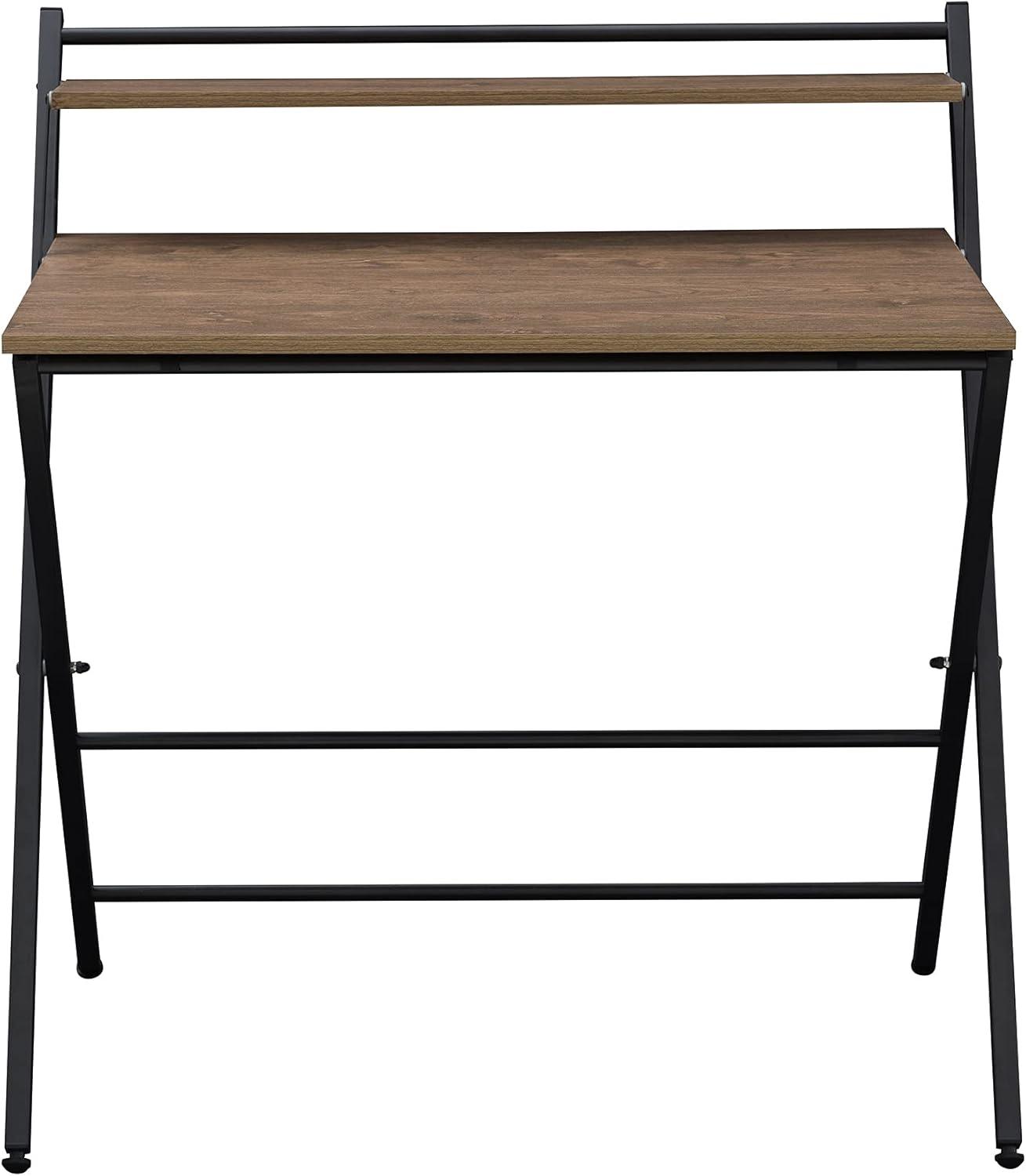 Compact Brown Foldable Wooden Tray Desk - 33"