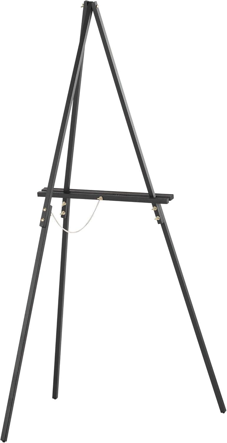 Studio Display Wood Tripod Easel for Posters, Art, Event Signage, Tradeshows, or Seminars (63" Tall)