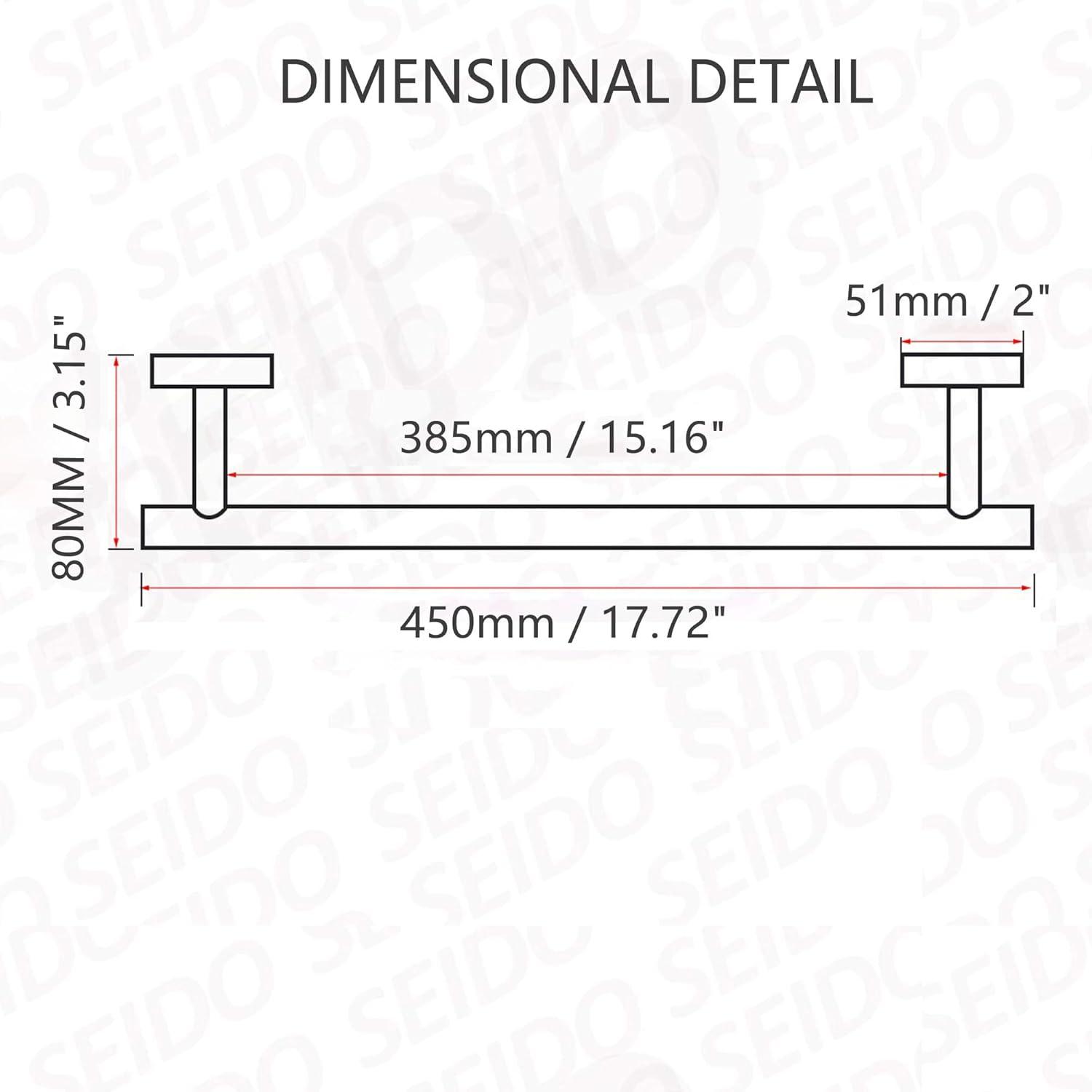 18''Wall Mounted Required Towel Bar Towel Rack