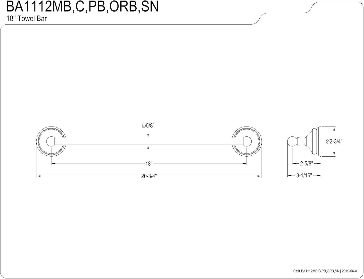 Kingston Brass Victorian 3-Piece Bathroom Hardware Set