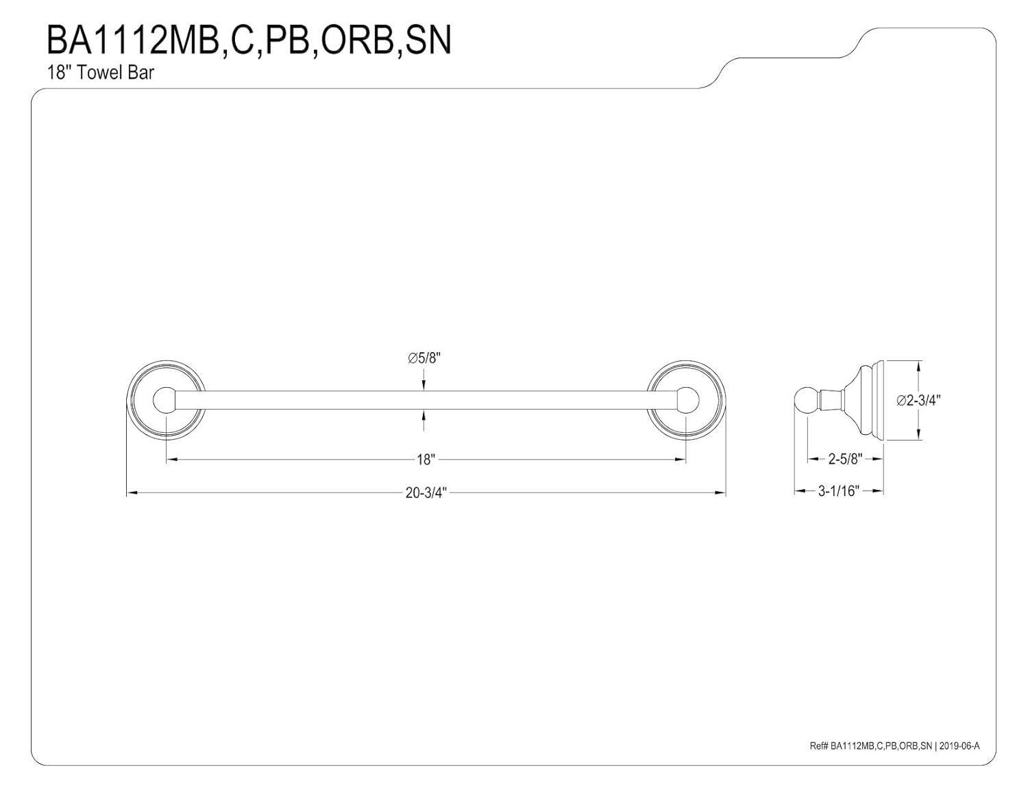 Kingston Brass Victorian 3-Piece Bathroom Hardware Set