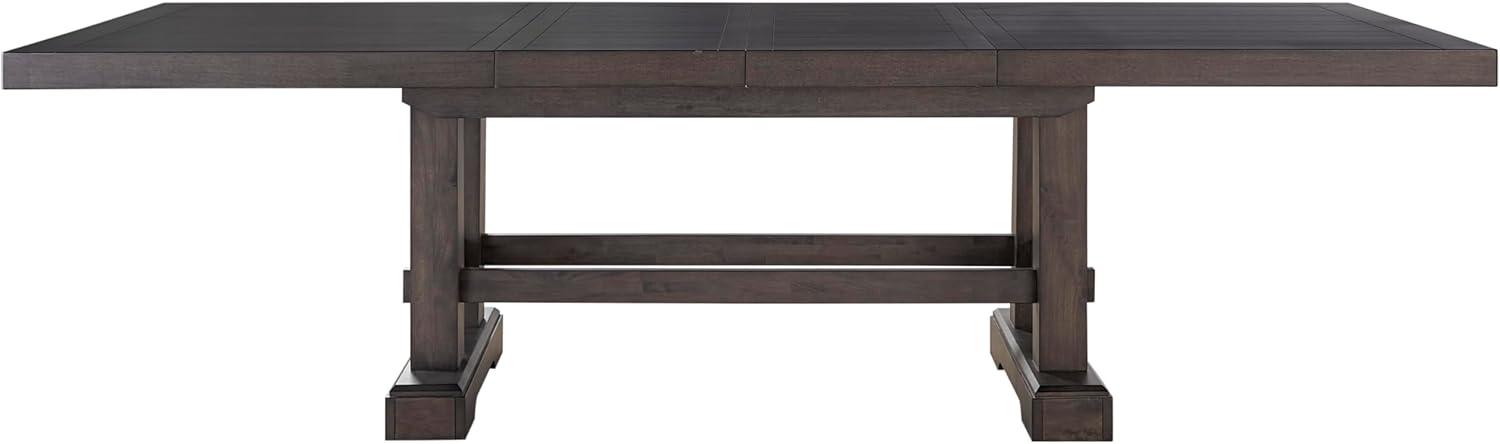 9pc Napa Dining Set Dusky Cedar - Steve Silver Co.: Farmhouse Style, Double Pedestal, Upholstered Chairs