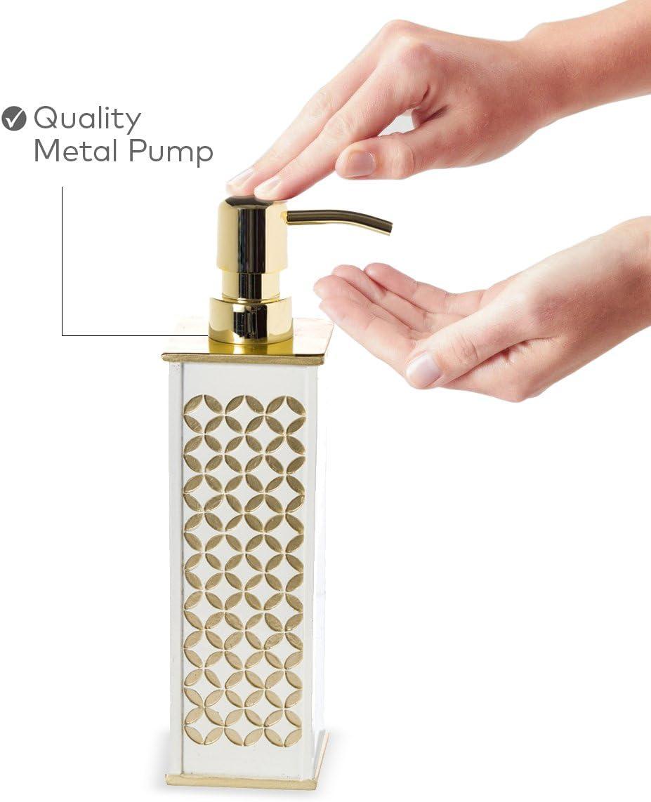 Creative Scents Diamond Lattice White Bathroom Accessories Set