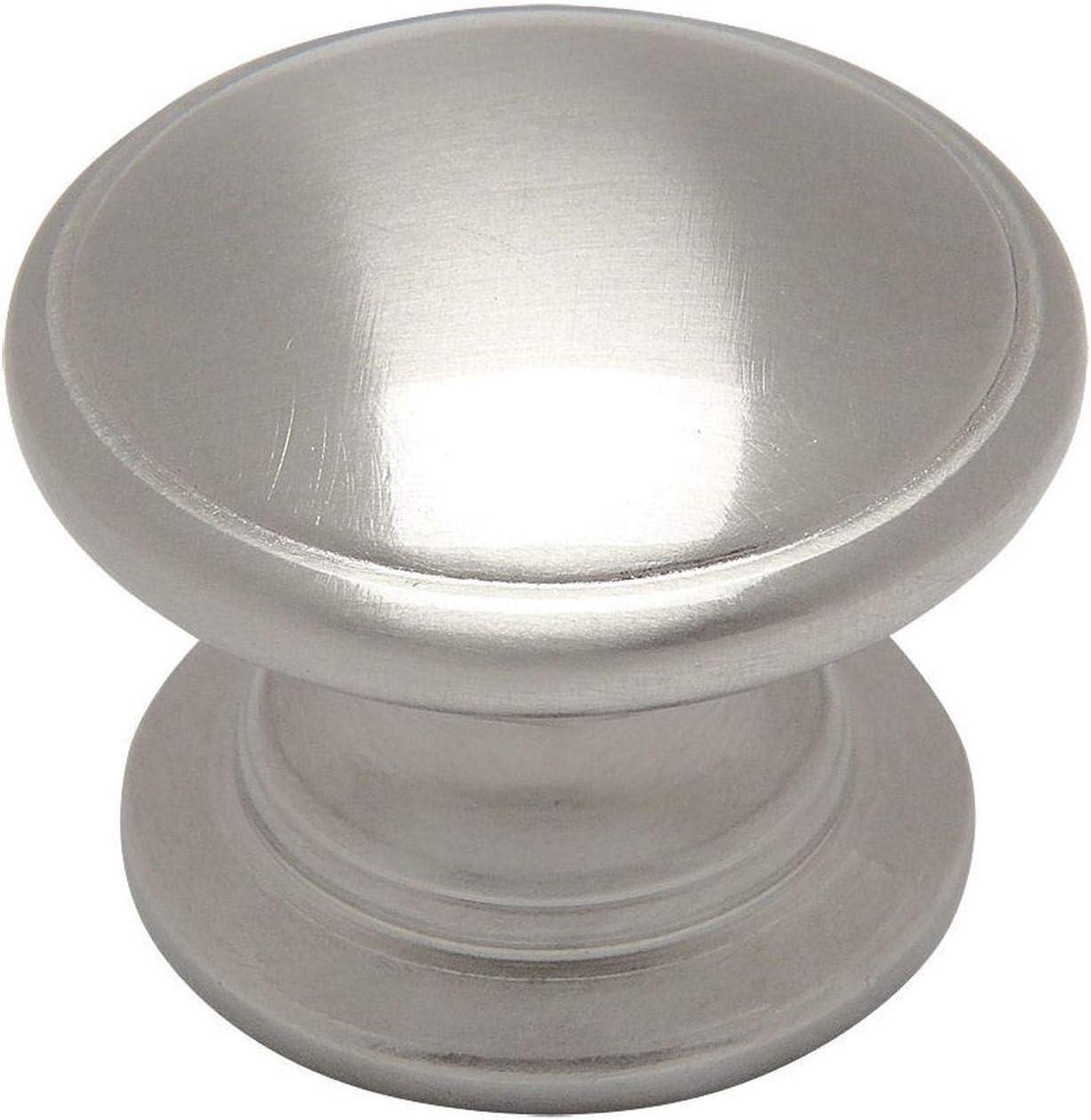 Cosmas 5560SN Satin Nickel Cabinet Hardware Round Knob - 1-1/4" Diameter - 10 Pack