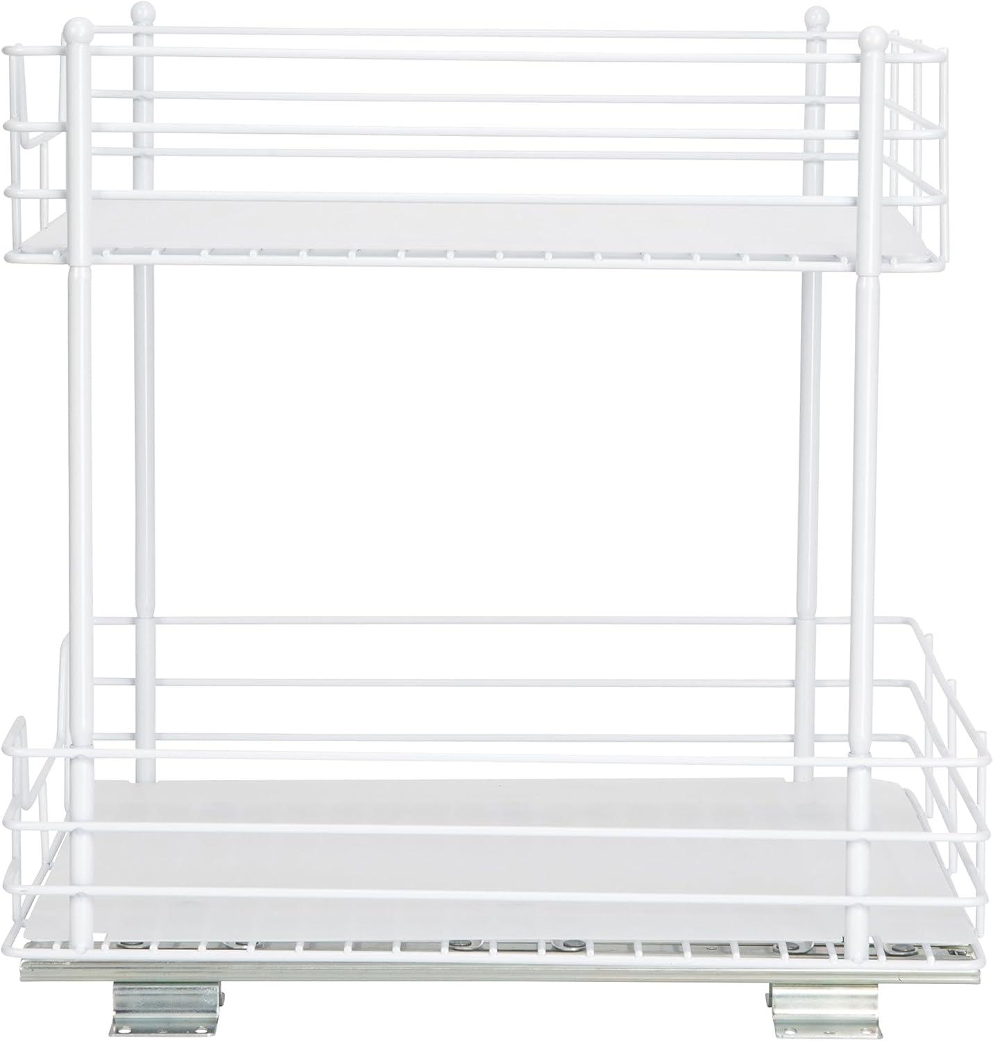 Household Essentials 15" 2-Tier Pantry Organizer White