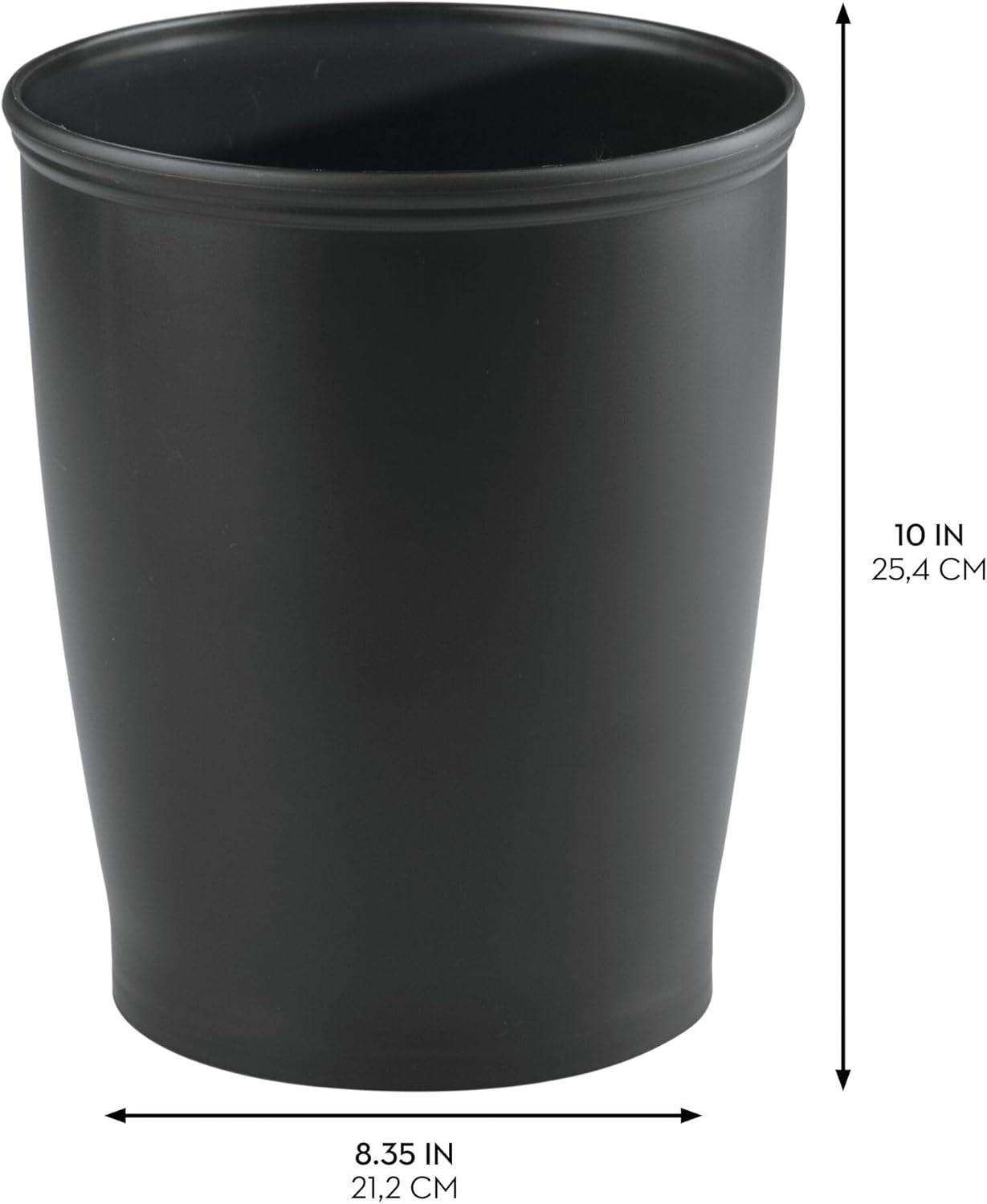 iDesign iDesign Kent Plastic Wastebasket Trash Can, 8.25" x 10"