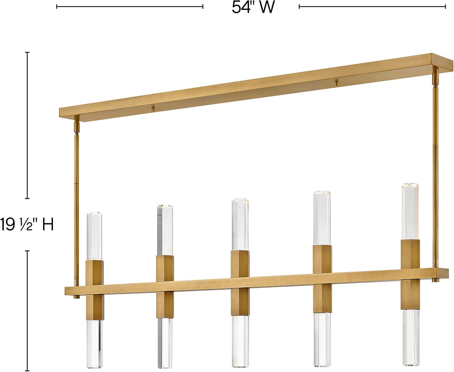Fredrick Ramond Cecily 10-Light Linear Pendant with Faceted Crystal Rods