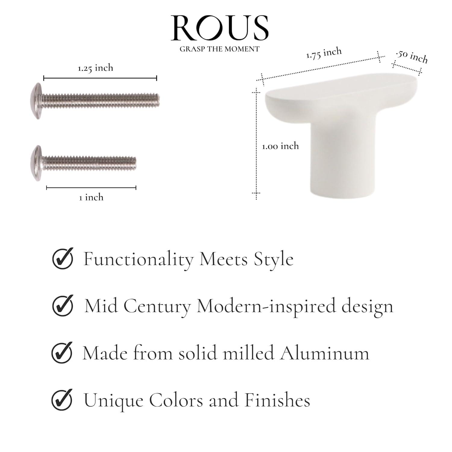 ROUS ROUS Hardware Mid-Century Modern T-Bar Knob