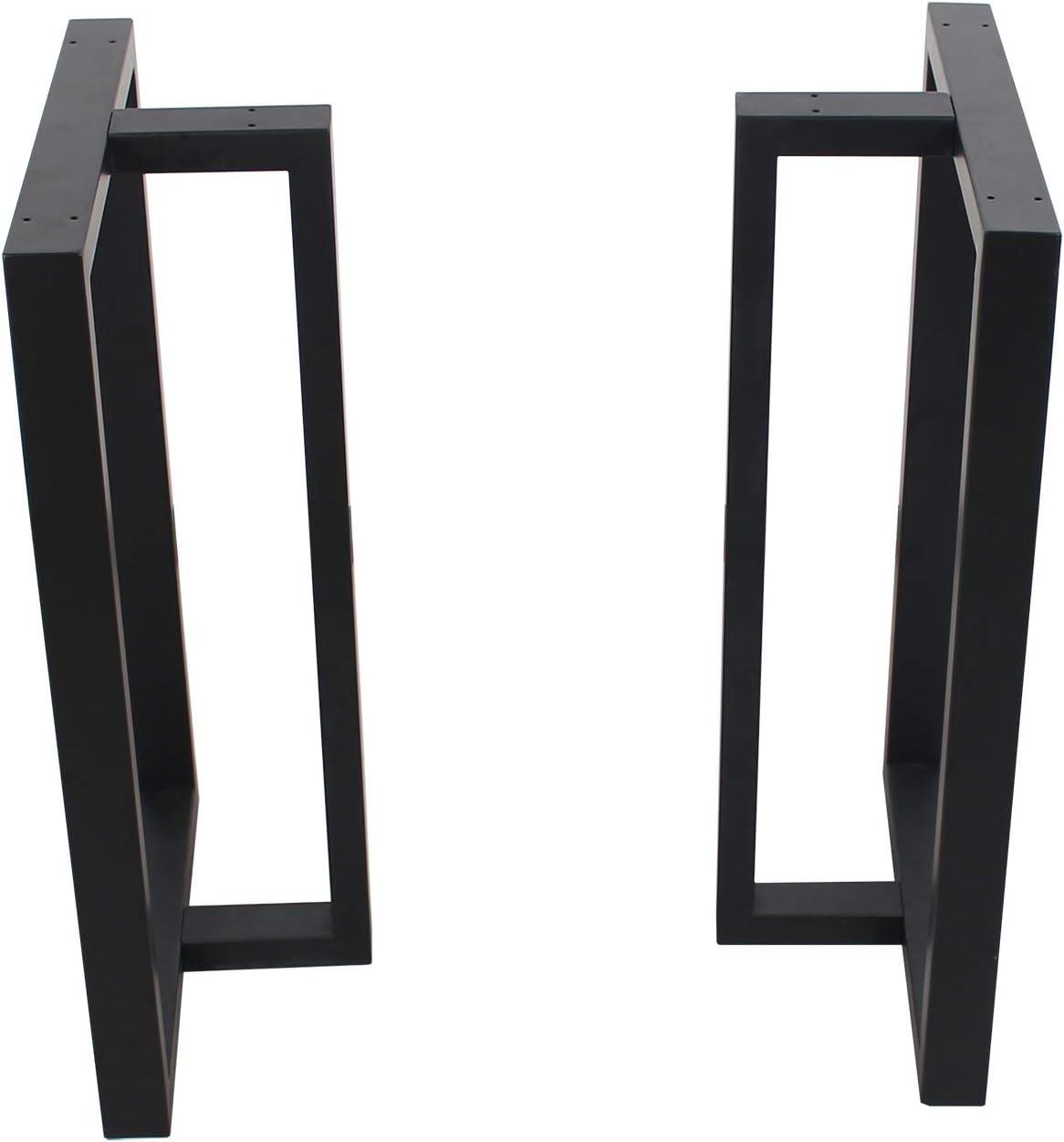 28'' Black Metal T-Shape Table Legs, Set of 2