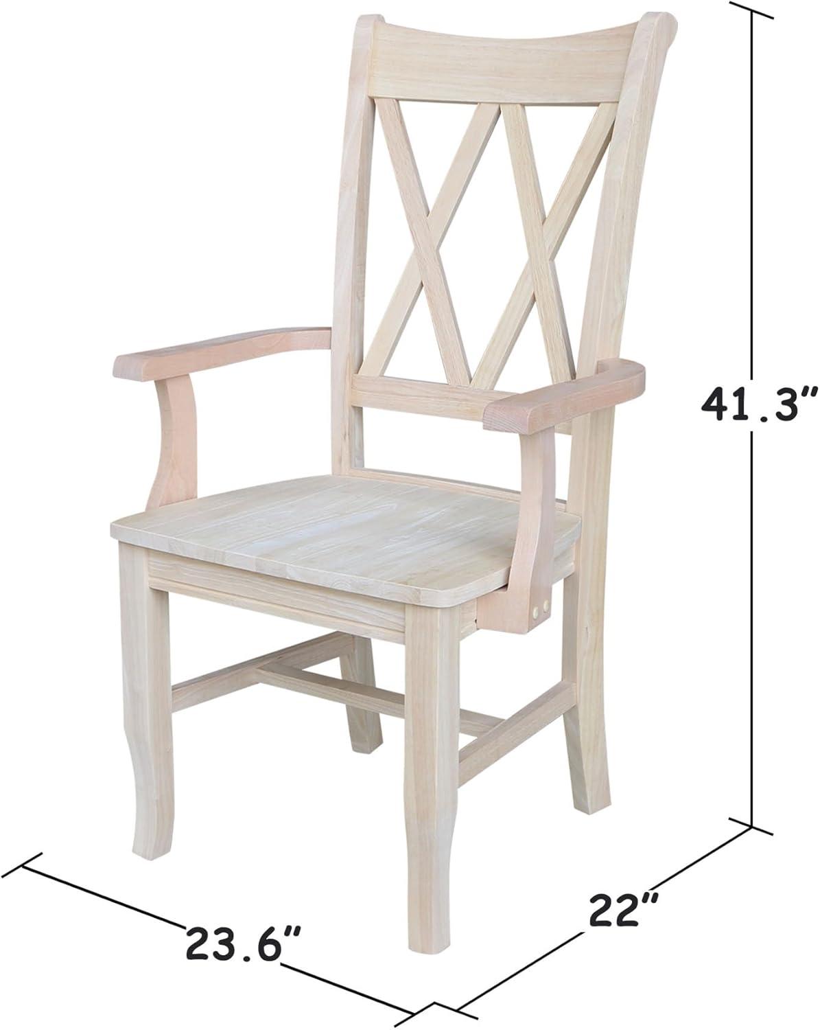 International Concepts Double X-Back Chair with Arms