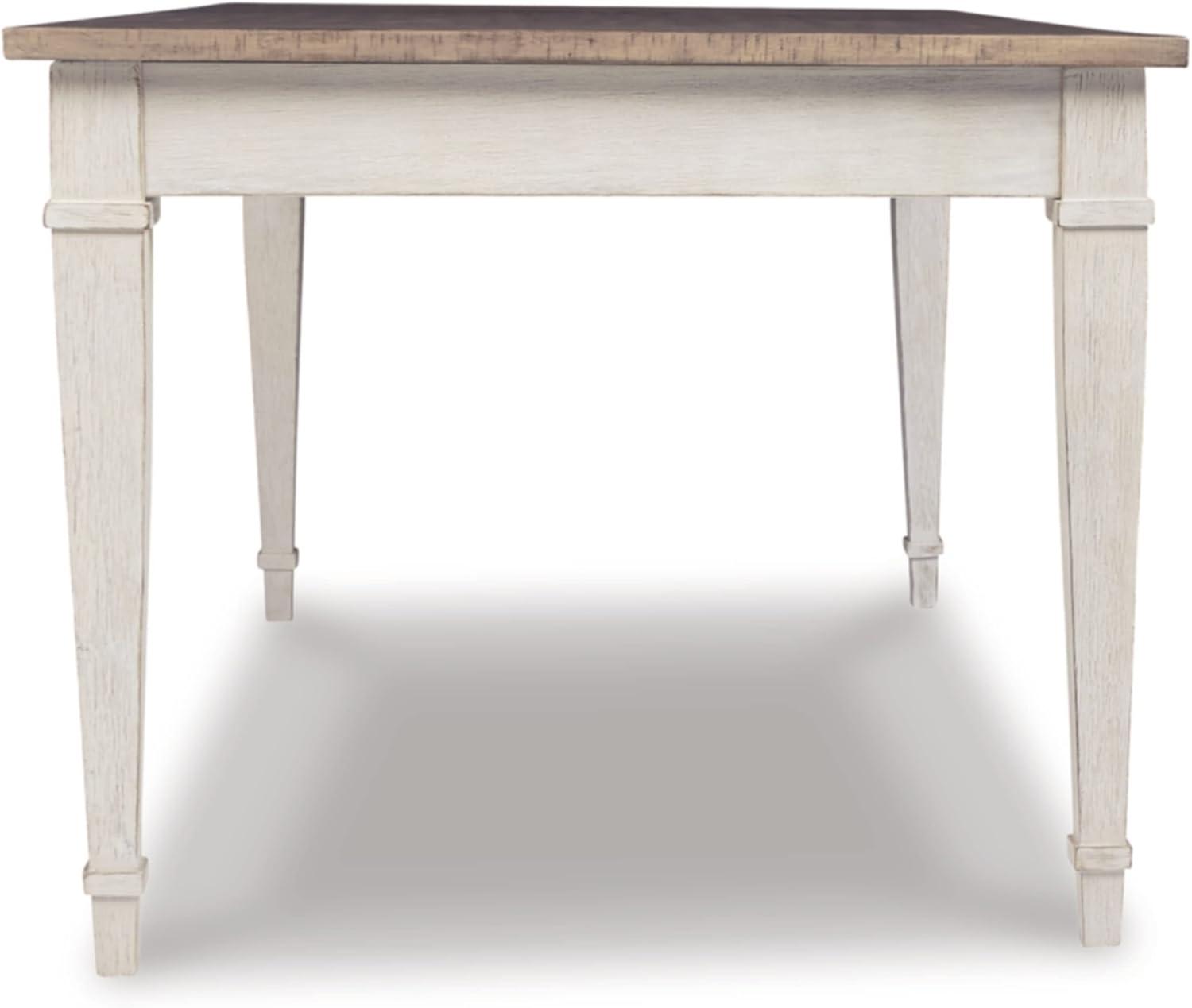 Signature Design by Ashley Casual Skempton Dining Table, White/Light Brown