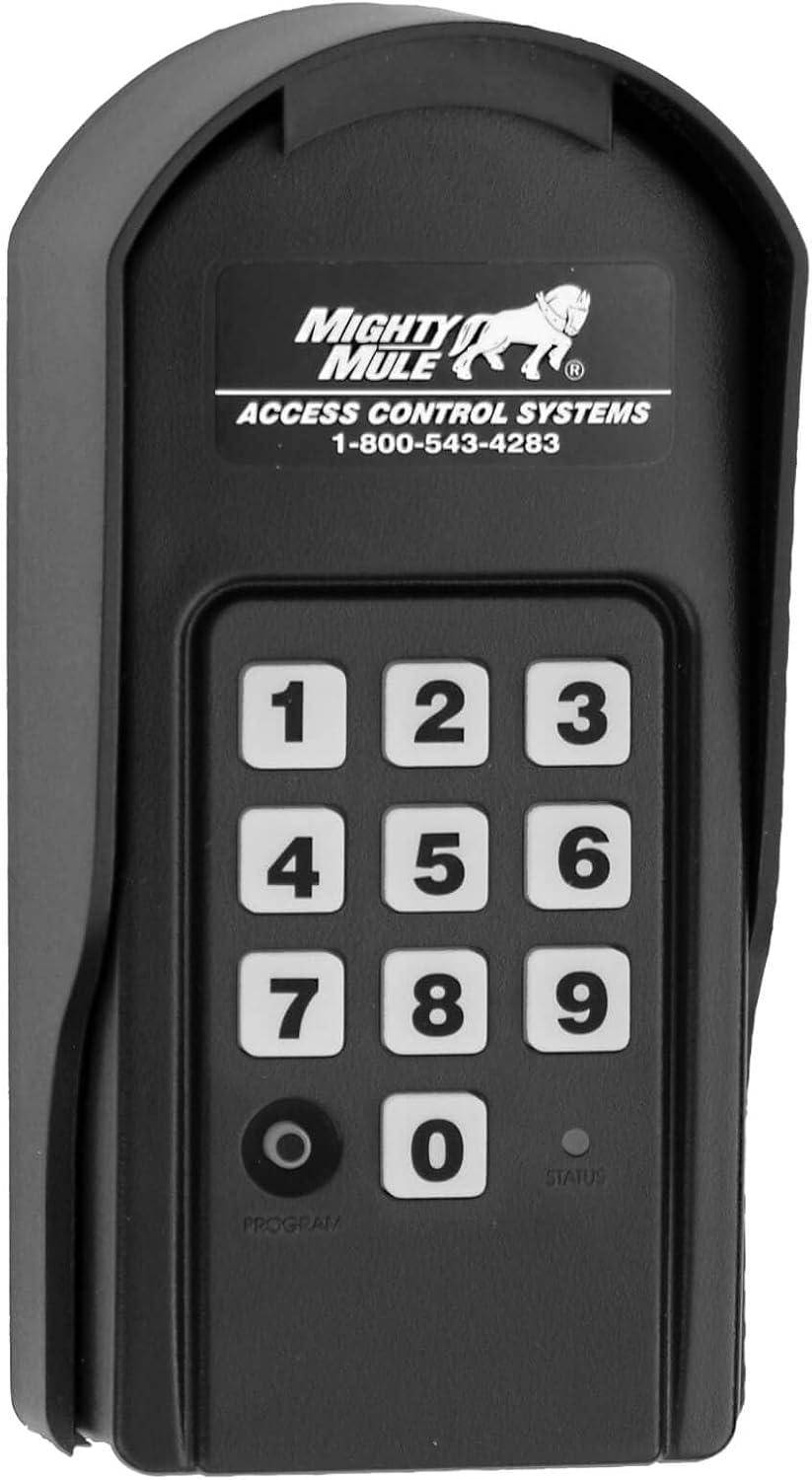 Mighty Mule Black Digital Keypad with Mounting Post