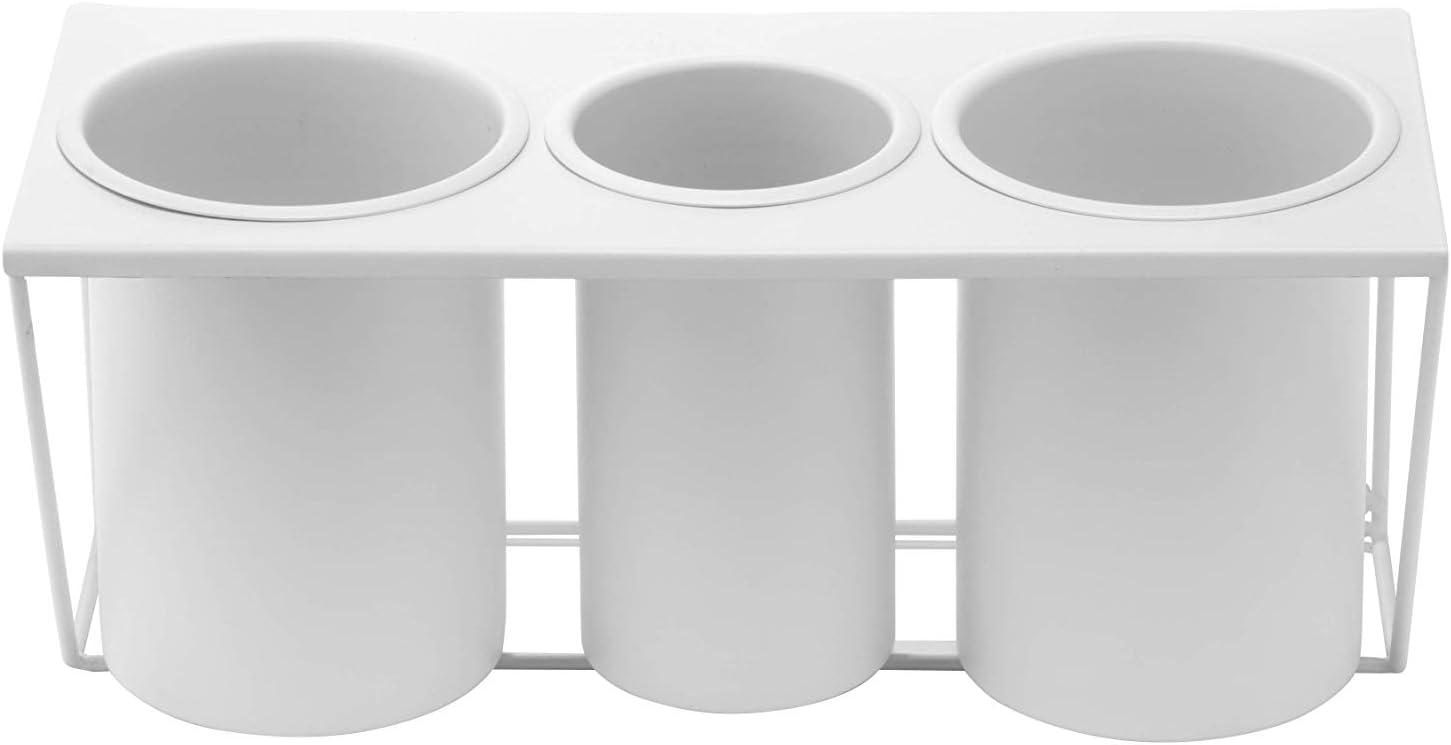JackCubeDesign Wall Mount Hair Dryer Holder Hair Styling Product Care Tool Organizer Bath Supplies Accessories Tray Stand Storage Bathroom Steel (White) MK470A