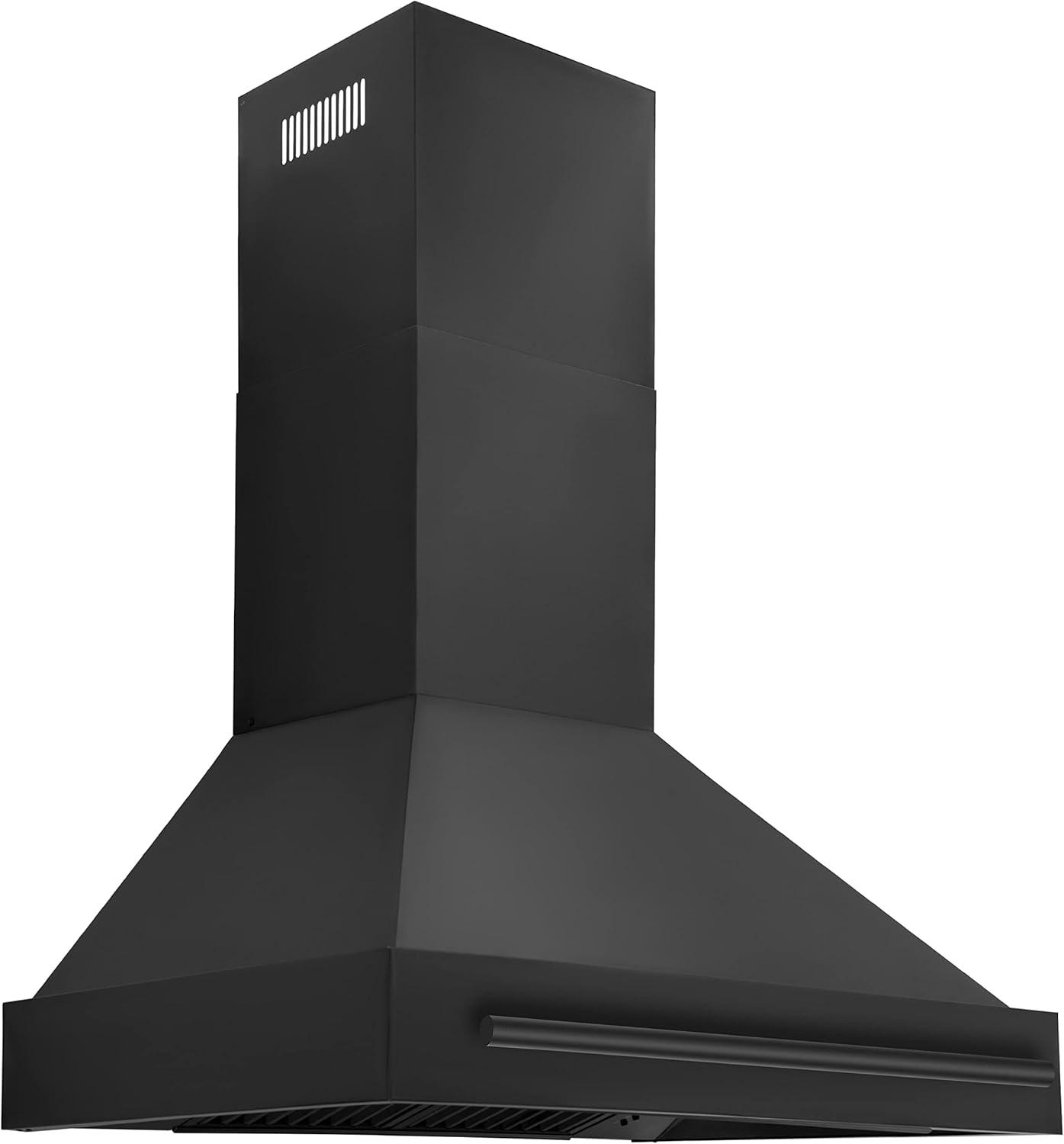 ZLINE ZLINE 36 in. Black Stainless Steel Range Hood W/ Black Stainless Steel Handle (BS655-36-BS) BS655-36-BS