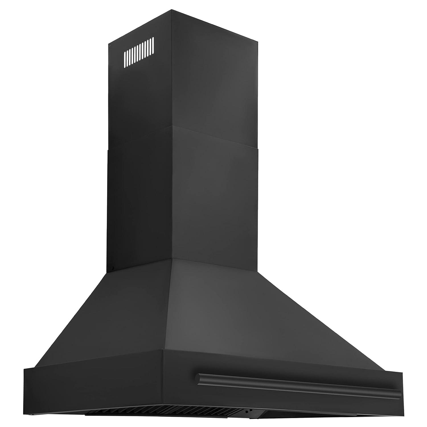 ZLINE ZLINE 36 in. Black Stainless Steel Range Hood W/ Black Stainless Steel Handle (BS655-36-BS) BS655-36-BS