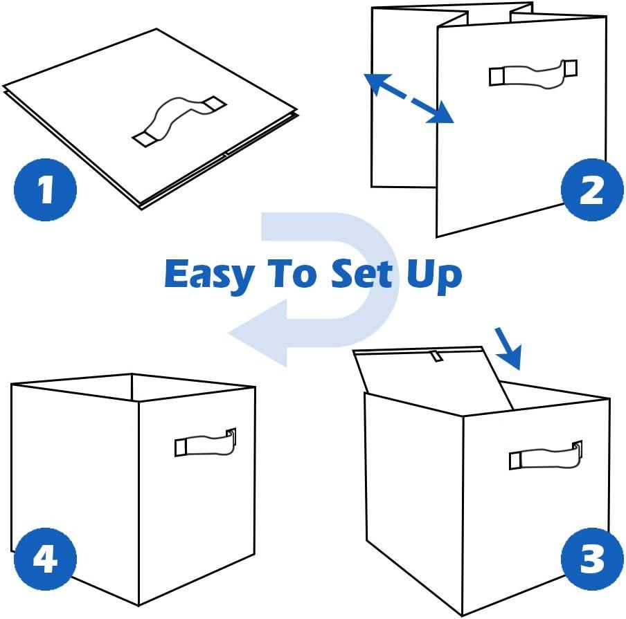 Sorbus 11 Inch Cube Storage Organizer Bins - 6 Pack