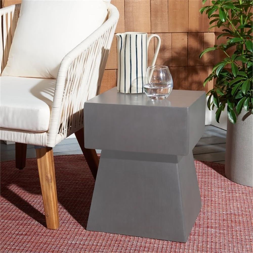 Zen Accent Stool - Indoor/Outdoor - VNN1000 - Gray - Safavieh