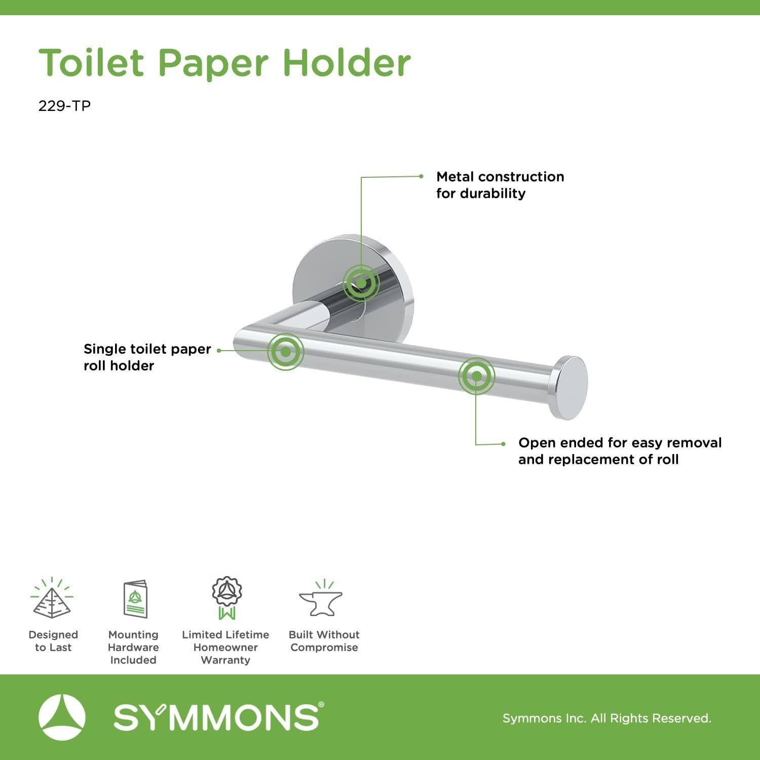 Chrome Single Post Wall Mounted Toilet Paper Holder