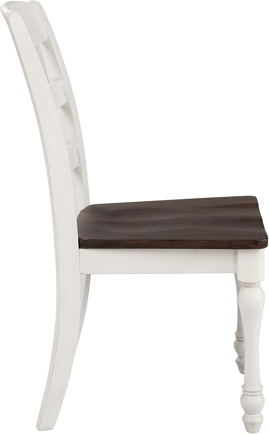 Madelyn High Ladderback White Wood Side Chair