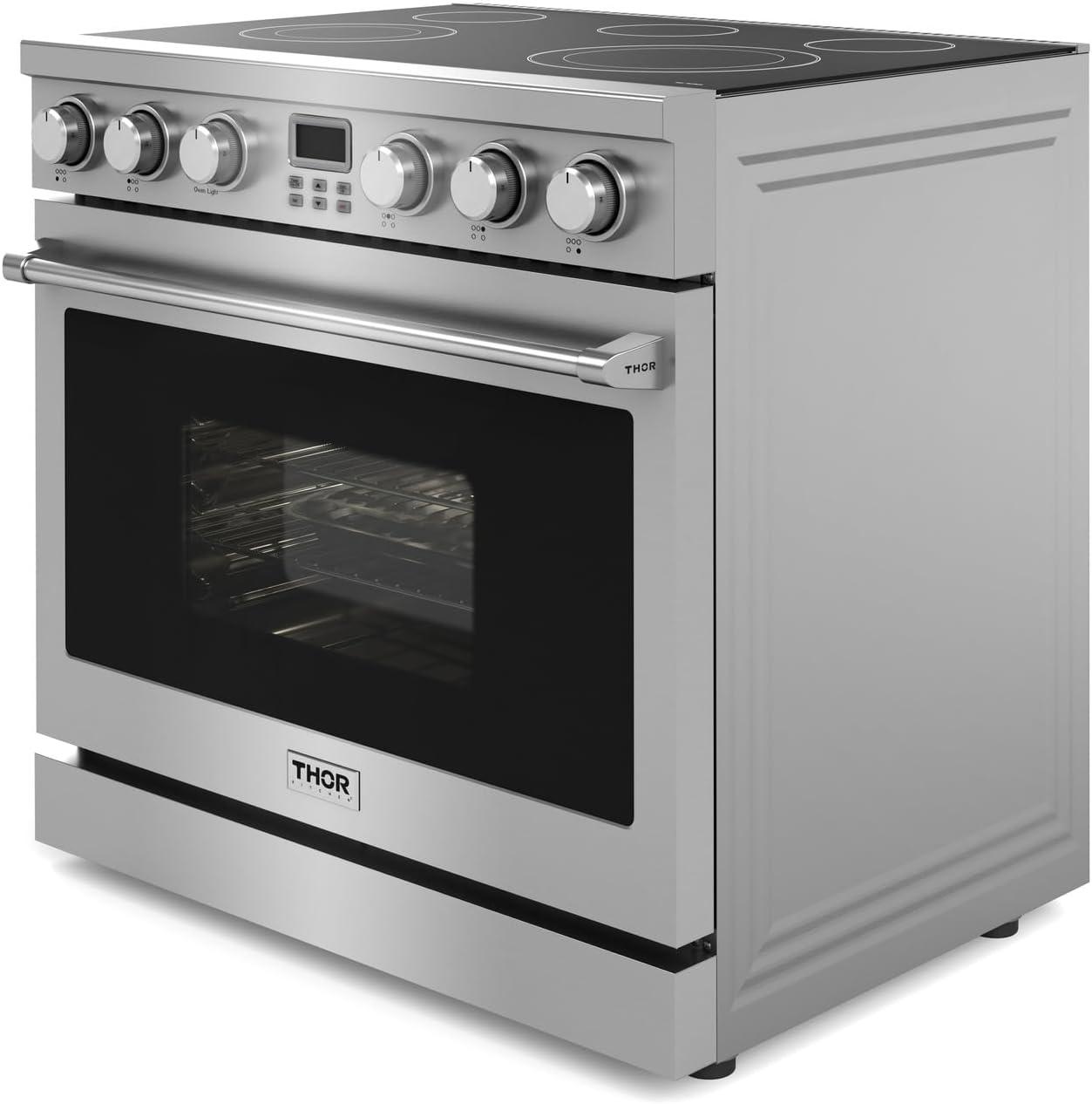 Thor Kitchen Are36 A Series 36" Wide 6 Cu. Ft. Free Standing Electric Range - Stainless