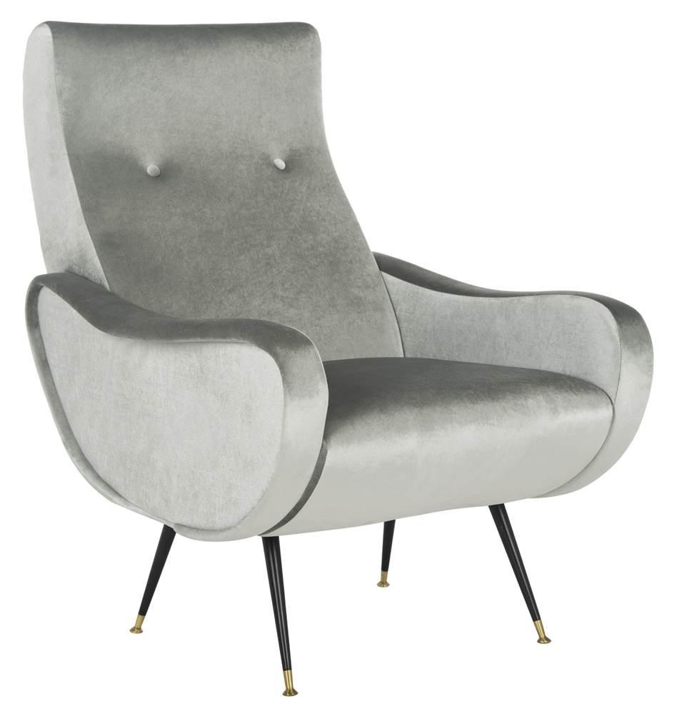 Elicia Accent Chair - FOX6260 - Light Grey - Safavieh