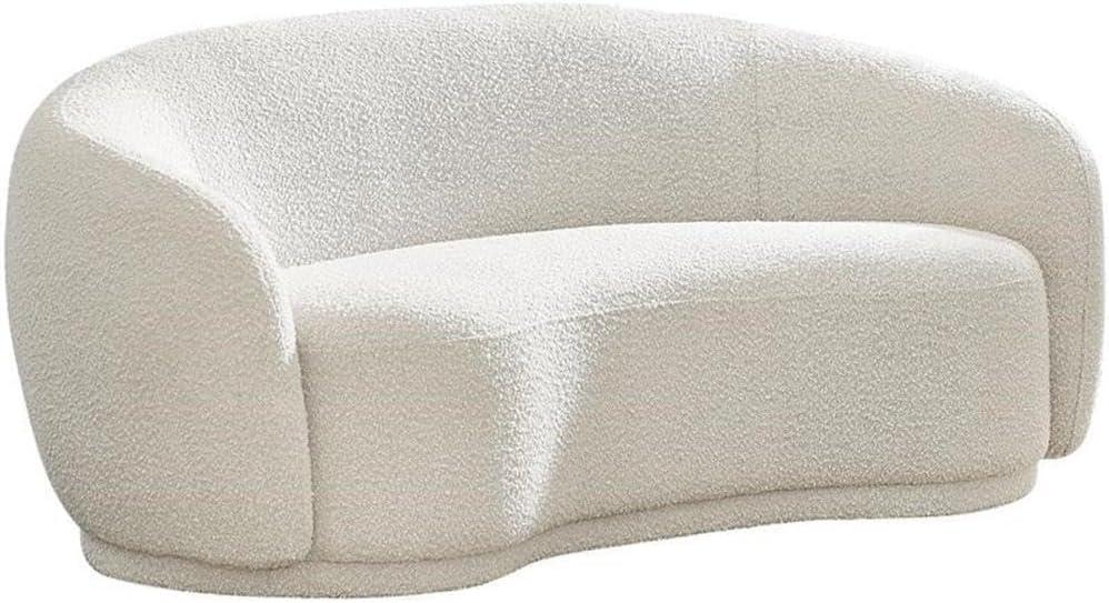 Meridian Furniture Hyde Modern Boucle Loveseat, Cream