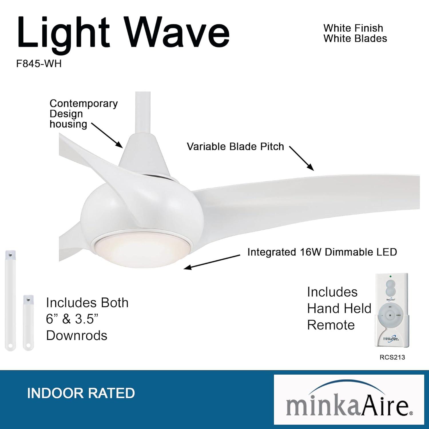 44" 3 - Blade LED Propeller Ceiling Fan with Remote Control and Light Kit Included