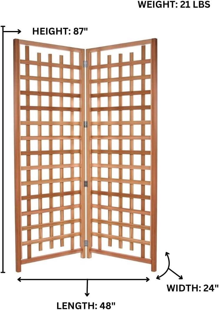 Western Red Cedar Double Trellis Panel Set with Hinges